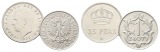 Spanien/Polen; 2 Kleinmünzen 1975/1929
