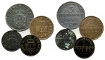 Altdeutschland; 3 Kleinmünzen 1865/1867/1858/1853