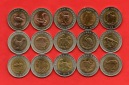 Russland 5 + 10 + 50 Rubel Rotes Buch 15 Münzen Komplett Orig...