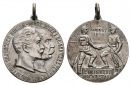 Linnartz 1. Weltkrieg Weißmetallmedaille 1914 a.d. Treue im Z...