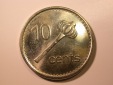 E27 Fiji  10 Cents 2009 in unc  Originalbilder
