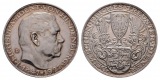 Linnartz GOETZ, 5 Mark Silber (als Medaille) 1927, a.d. 80. Ge...