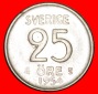 • SILBER (1952-1961): SCHWEDEN ★ 25 OERE 1954TS! Gustaf VI...