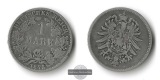 Kaiserreich 1  Mark  1875 B Wilhelm I 1871-1888   FM-Frankfurt...