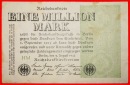• EINE SEITE: DEUTSCHLAND ★ 1000000 MARK 1923 KNACKIG! OHN...