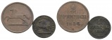 Altdeutschland; 2 Kleinmünzen 1854 / 1860