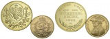 Preußen; 2 Medaillen; vergoldete Bronze; 31,37 g; Ø 40,01 mm...