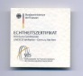 Zertifikat Original für 100 Euro Goldmünze 2012 Dom zu Aache...