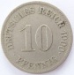 Deutsches Reich 10 Pfennig 1900 J K-N s-ss