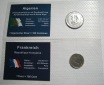 Frankreich 1/2 France 1975 und Algerien 10 Dinars 2004, beide ...