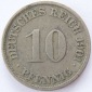       Deutsches Reich 10 Pfennig 1901 J K-N s+