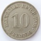 Deutsches Reich 10 Pfennig 1908 A K-N ss-vz