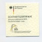 Zertifikat Original für 20 Euro Goldmünze 2015 Linde nur Zer...