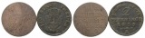 Altdeutschland; 2 Kleinmünzen 1791/1853