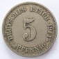 Deutsches Reich 5 Pfennig 1911 G K-N ss