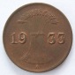 Deutsches Reich 1 Reichspfennig 1933 A Kupfer unc