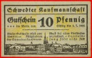 * BRANDENBURG:DEUTSCHLAND SCHWEDT★10 PFENNIG (1921)-1.7.1922...