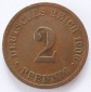 Deutsches Reich 2 Pfennig 1906 D Kupfer ss