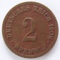 Deutsches Reich 2 Pfennig 1908 A Kupfer ss