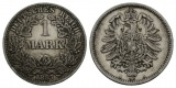 Deutsches Reich, 1 Mark 1887, 1 Stück, Prägestätte A