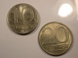 G14  Polen 10 Zloty 1987 und 20 Zloty 1988 in vz    Originalbi...