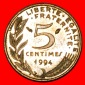 * DELPHIN: FRANKREICH ★ 5 CENTIMES 1994 VZGL STEMPELGLANZ!...