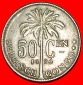 * BELGIEN (1921-1929): BELGISCHER KONGO ★ 50 CENTIME 1924! H...