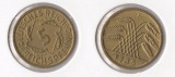 Weimarer Republik 5 Reichspfennig 1935 -F- J. 316 Vorzüglich