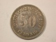 H12  KR  50 Pfennig  1877 A in ss-vz  Originalbilder