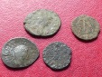 4 antike römische (?) Kupfermünzen, unbestimmt