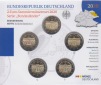 Offiz. 5x 2-Euro-Sondermünzenset A-J BRD *Schloss Sanssousi -...