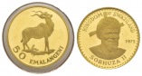 3,88 g Feingold. König Sobhuza II - 75. Geburtstag