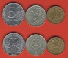 Russland 1 Rubel 1992 2 Rubel 2009 + 5 Rubel 1998
