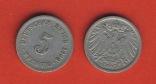 Kaiserreich 5 Pfennig 1908 F