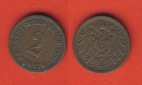 Kaiserreich 2 Pfennig 1907 A