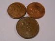 M.115. Bermudas/Barbados/Jamaika, 3er Lot, 1 Cent 2002, 1 Cent...