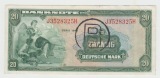 Ro. 241 a, 20 Deutsche Mark von 1948, B-Stempel, Ausgabe für ...