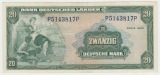 Ro. 260, 20 Deutsche Mark von 1949, leicht gebraucht II