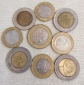 9 verschiedene Münzen, Bimetall