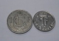 TK41 Luxemburg 2er Lot, 1 Franc 1952 und 1 Franc 1990