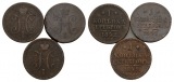Ausland; Russland; 3 Kleinmünzen; 1 Kopeke 1842/1841/1841