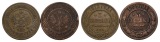 Ausland; Russland; 2 Kleinmünzen; 3 Kopeken 1912/1904