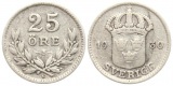Schweden: Gustav V., 25 Øre 1930, 2,42 gr. 600 er Silber Sieg...