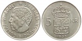 Schweden: Gustav VI Adolf., 5 Kroner 1955 TS, 18 gr. 400 er Si...
