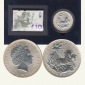Großbritannien 2 Pfund *Britannia* mit 10 Pfund Briefmarke 19...
