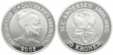 Dänemark: Margrethe II., 10 Kroner 2005, 1 Unze Feinsilber, 3...