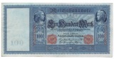 Ro. 35, 100 Mark Reichsbanknote vom 07.02.1908,  langer Hunder...