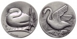 Medaille o.J.; versilbert; 323 g; Ø 72 mm