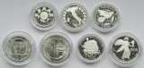 Italien/San Marino: Lot aus sieben Fußballmünzen, zusammen 6...