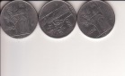 Italien 3 mal 100 Lire 1956,57,58 in gutem ss